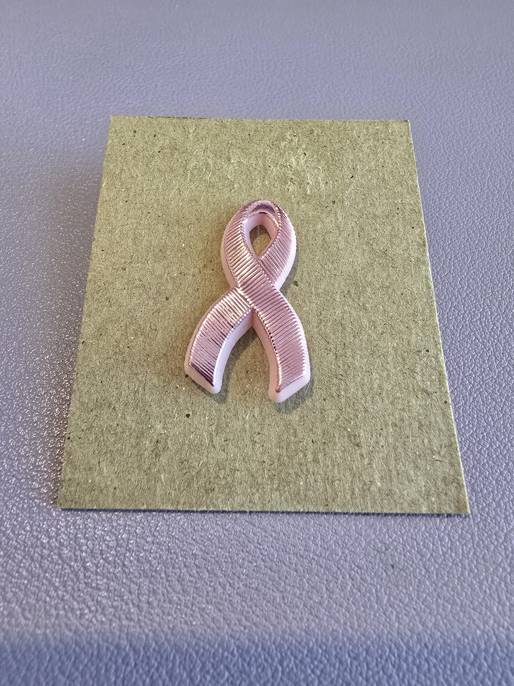Pink Breast Cancer Awareness Ribbon Pin - Supportive Pink Ribbon Accessory - Picture 2 of 4